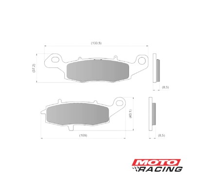 PASTILLA FRENO V-STROM-  VERSYS DEREC FA231-  FA259 (DIAFRAG PRO RACING)