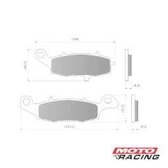 PASTILLA FRENO V-STROM/ VERSYS IZQUERDA FA229 (DIAFRAG PRO RACING)