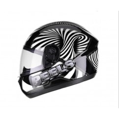 CASCO SPIKE 3D NEGRO- BLANCO PEELS "L"