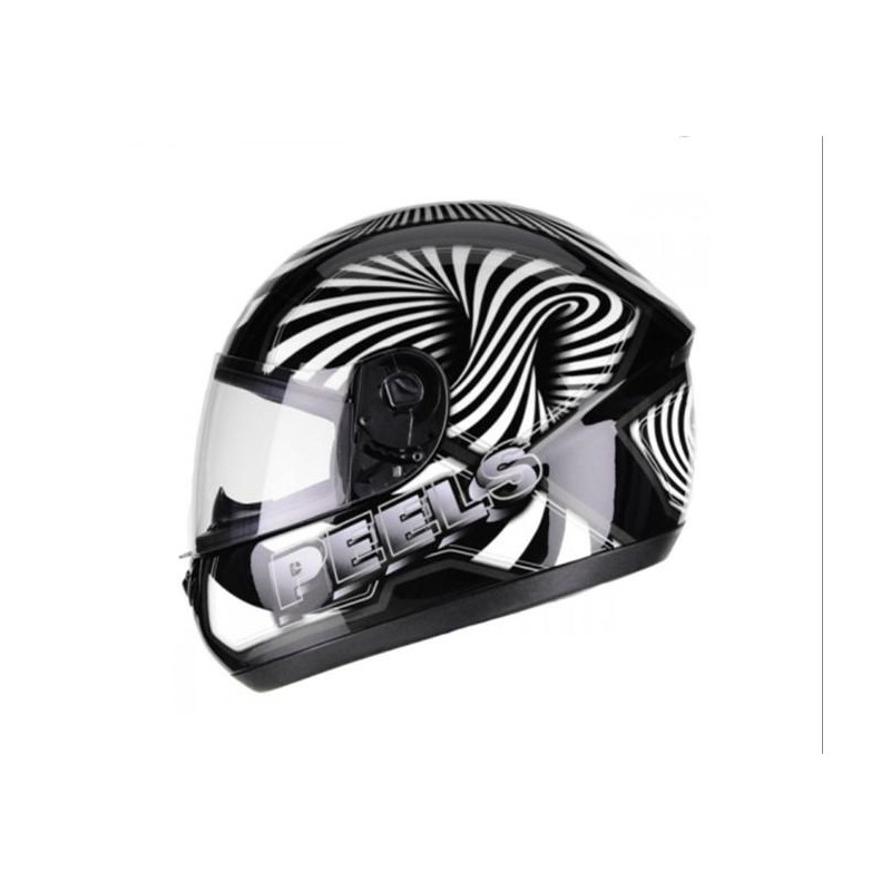 CASCO SPIKE 3D NEGRO- BLANCO PEELS "L"