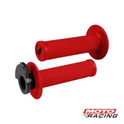 PUÑOS LOCK-ON UNIVERSAL HONDA/YAMAHA/KAWASAKI/HUSQ ROJO (UFO)