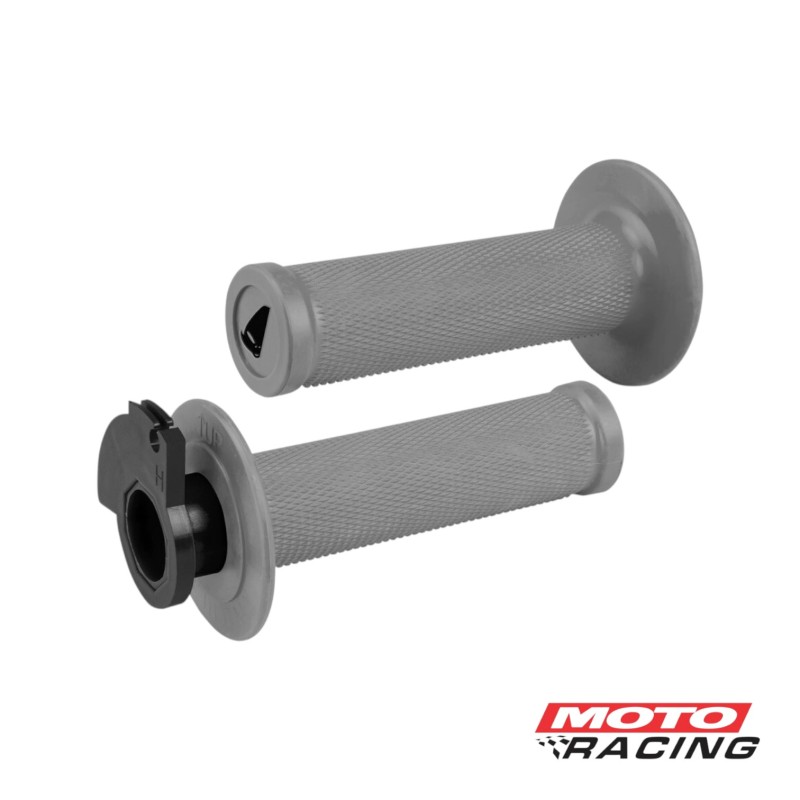 PUÑOS LOCK-ON UNIVERSAL HONDA/YAMAHA/KAWASAKI/HUSQ GRIS (UFO)