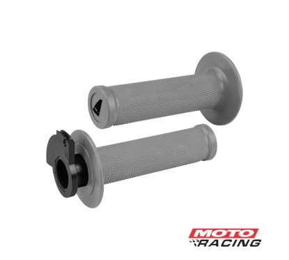 PUÑOS LOCK-ON UNIVERSAL HONDA- YAMAHA- KAWASAKI- HUSQ GRIS (UFO)