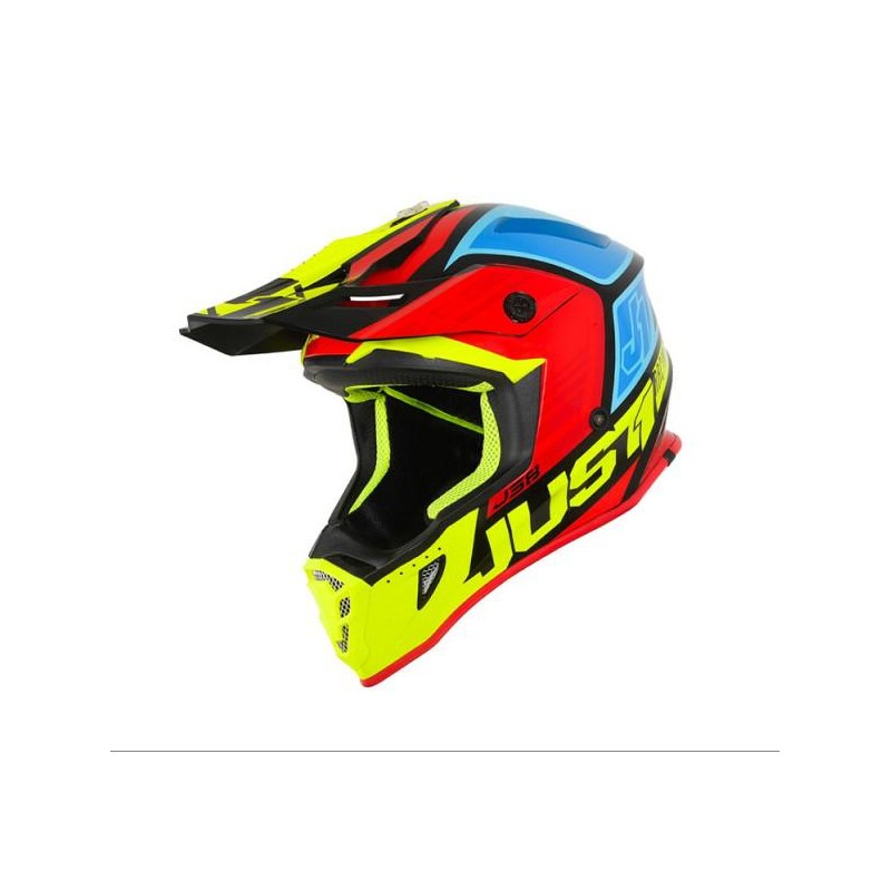 CASCO JUST 1 J38 BLADE NEGRO/AMARILLO/ROJO/AZUL "XL"