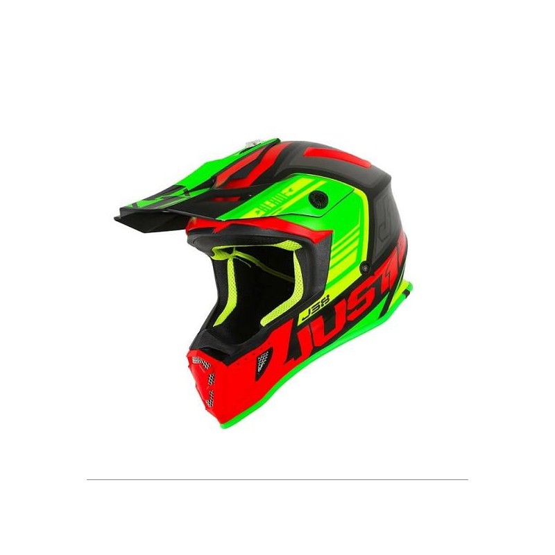 CASCO JUST 1 J38 BLADE ROJO-  LIMA-  NEGRO "S