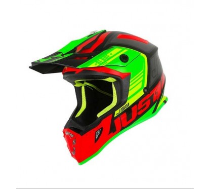 CASCO JUST 1 J38 BLADE ROJO-  LIMA-  NEGRO "S