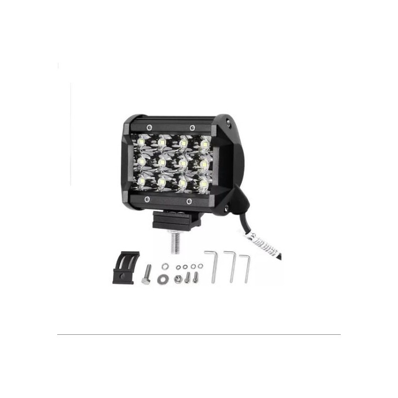 FARO LED AUXILIAR 36W RECTANGULAR 12 CHIP LED BLANCO (LUXLED)