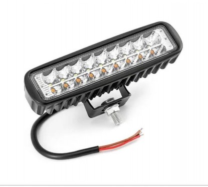 FARO LED AUXILIAR 127W RECTANGULAR BLANCO- AMBAR 9 CHIP LED