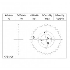 CORONA HONDA BIZ 125-  POP 100 Z-34 (CATALANO)