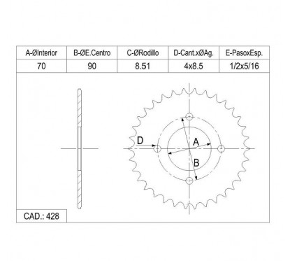CORONA HONDA BIZ 125-  POP 100 Z-34 (CATALANO)