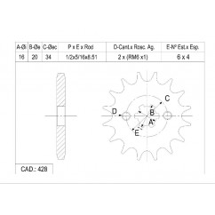 PIÑON Z-15 x 520 YAMAHA 250 RD- YBR 125 (CATALANO)