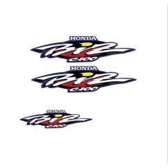 CALCOMANIA HONDA BIZ C-100 AZUL-  ROJA