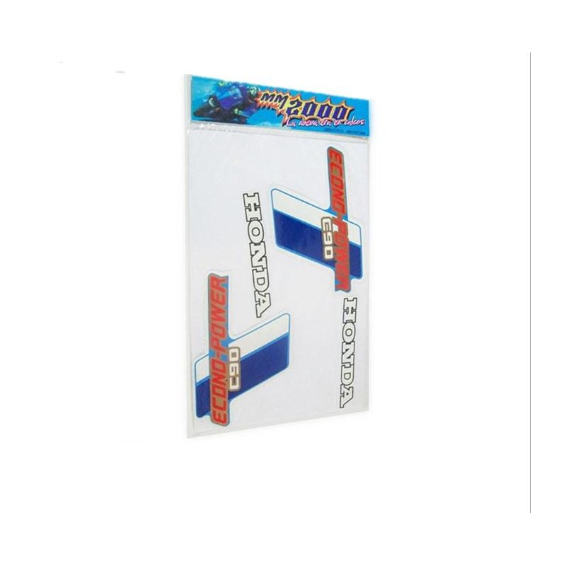 CALCOMANIA HONDA C-90 AZUL -  BLANCO