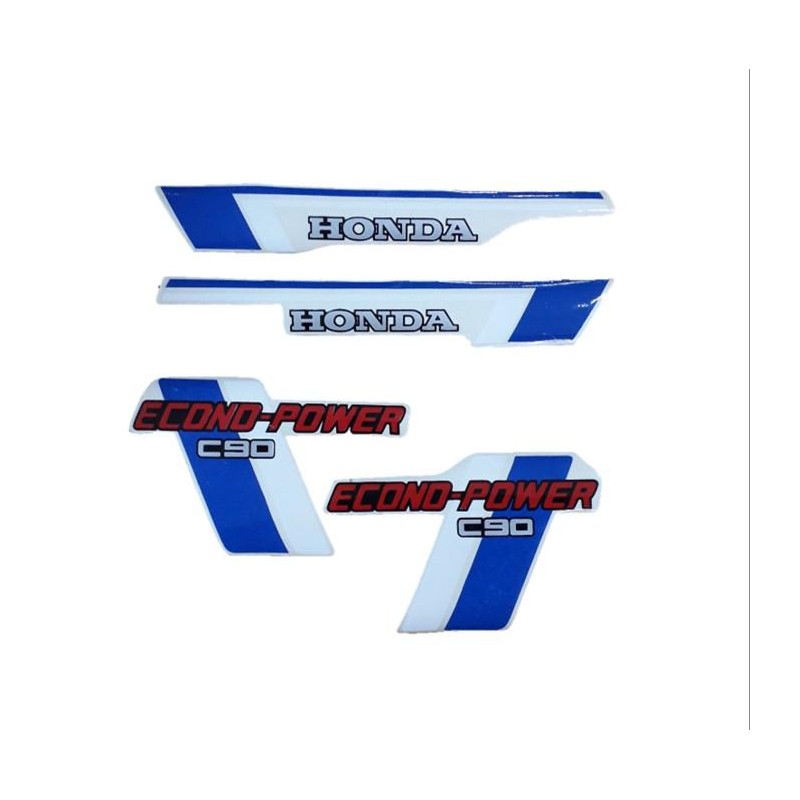 CALCOMANIA HONDA C-90 AZUL -  BLANCO LUXE