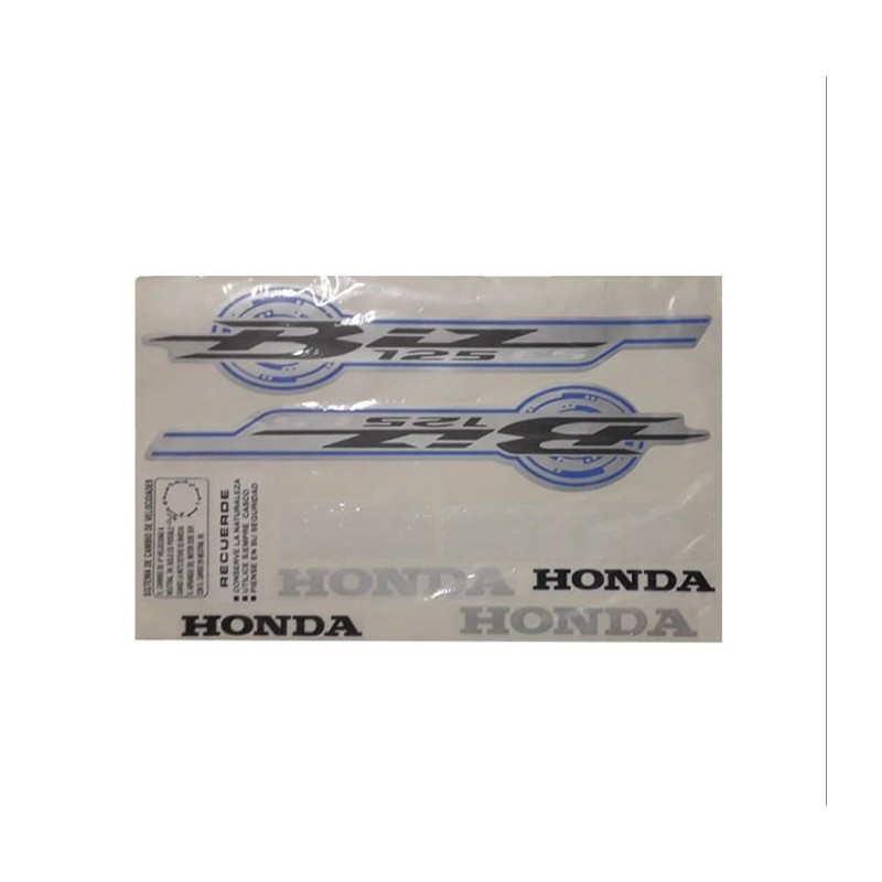 CALCOMANIA HONDA BIZ 125 ES AZUL- PLATA