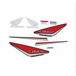 CALCOMANIA HONDA CG 150 TITAN 14 ROJO- PLATA