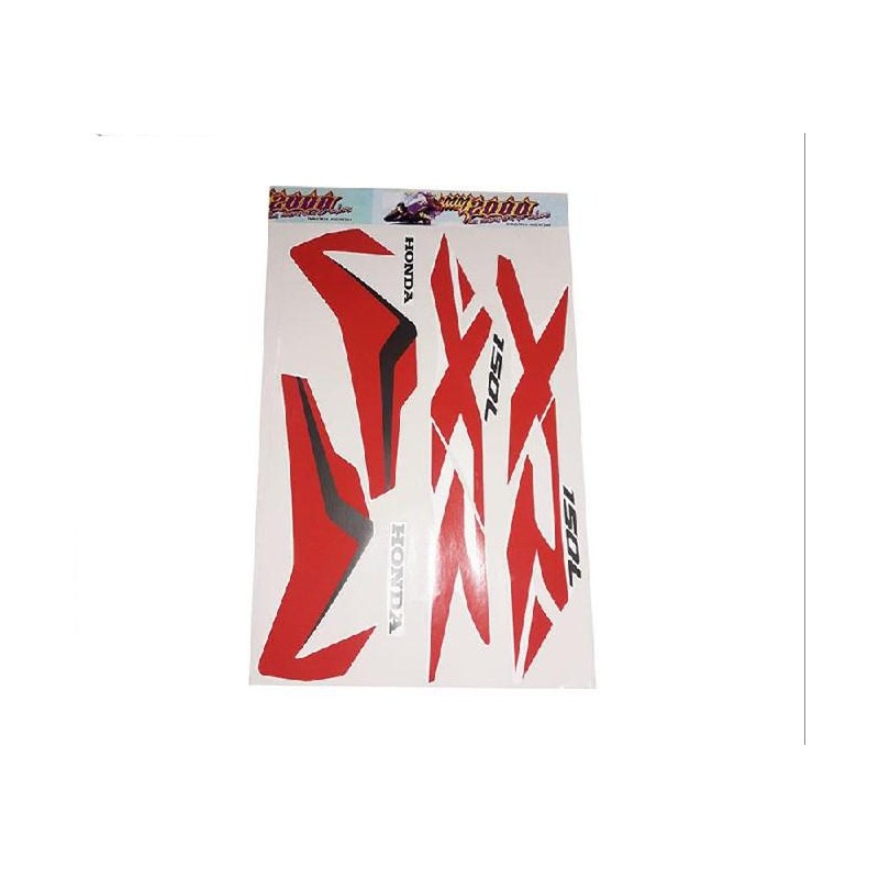 CALCOMANIA HONDA XR 150L '18 BLANCA/ ROJA (MM 2000)