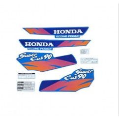 CALCOMANIA HONDA C-90 SUPER CUB VIOLETA -  AZUL (MM 2000)