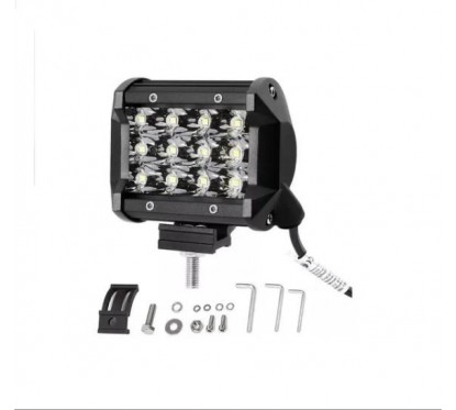 FARO LED AUXILIAR 36W RECTANGULAR 12 CHIP LED BLANCO (LUXLED)