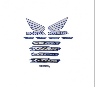 CALCOMANIA HONDA CG 150 TITAN AZUL / NEGRO / GRIS