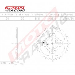 CORONA GILERA SMASH 110 Z-34 X 428 (CATALANO)