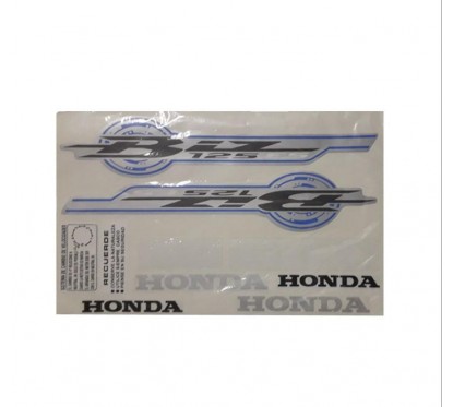 CALCOMANIA HONDA BIZ 125 ES AZUL- PLATA