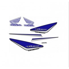 CALCOMANIA HONDA CG 150 TITAN 14 AZUL-  PLATA