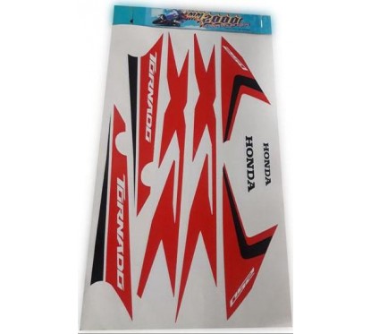 CALCOMANIA HONDA XR 250 TORNADO 18 BLANCA- ROJA (MM 2000)