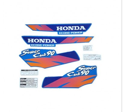 CALCOMANIA HONDA C-90 SUPER CUB VIOLETA -  AZUL (MM 2000)