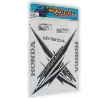 CALCOMANIA HONDA BIZ C-105 10 GRIS- PLATA