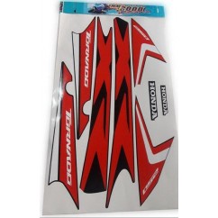 CALCOMANIA HONDA XR 250 TORNADO 18 NEGRA-  BLANCA (MM 2000)