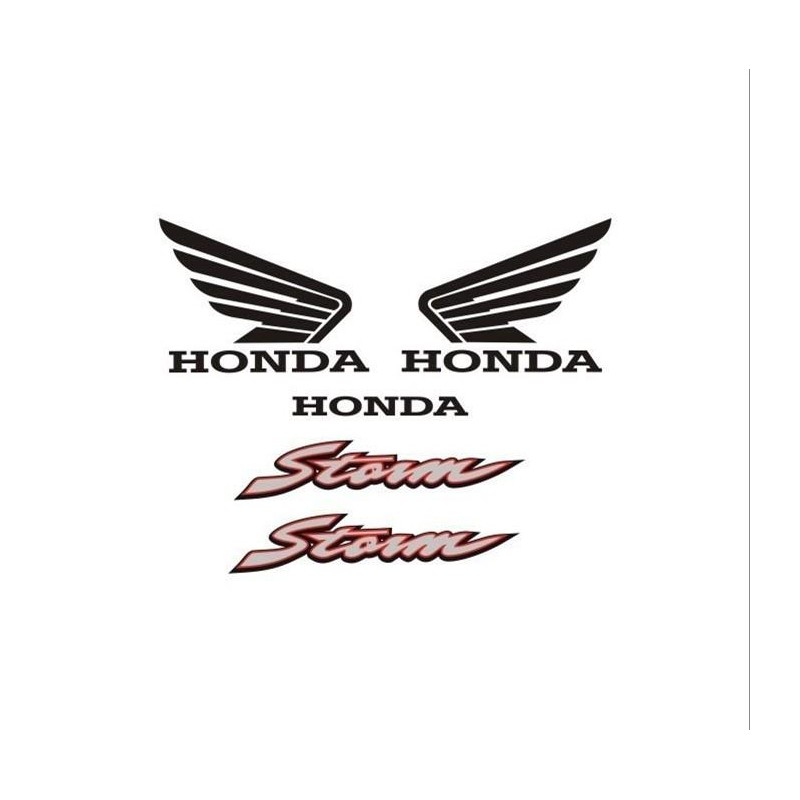 CALCOMANIA HONDA STORM 125 NEGRO/ROJO