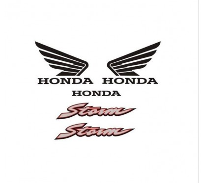 CALCOMANIA HONDA STORM 125 NEGRO- ROJO