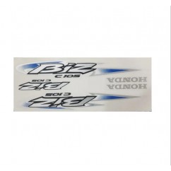 CALCOMANIA HONDA 100 - 105 BIZ PLATA- AZUL