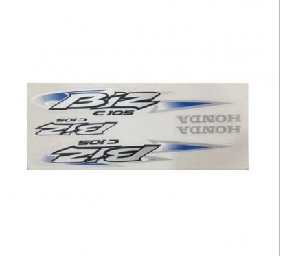CALCOMANIA HONDA 100 - 105 BIZ PLATA- AZUL