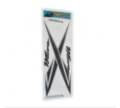 CALCOMANIA HONDA WAVE '10 NEGRA/PLATA