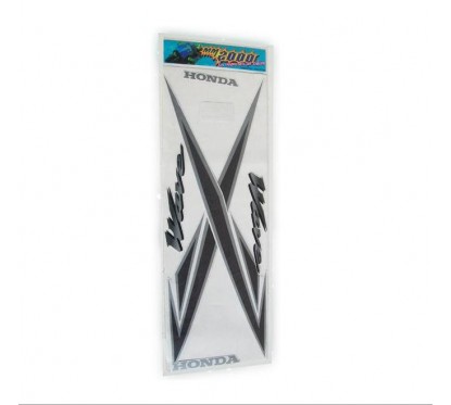 CALCOMANIA HONDA WAVE 10 NEGRA- PLATA
