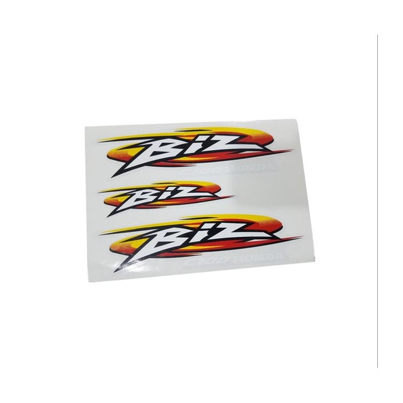 CALCOMANIA HONDA BIZ ROJO- AMARILLO