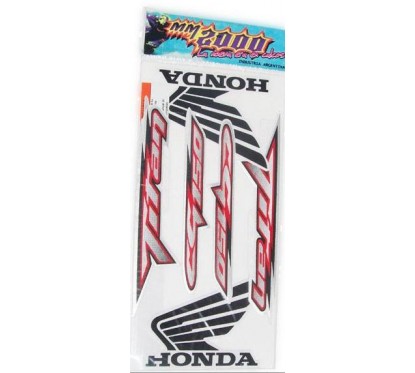 CALCOMANIA HONDA CG 150 TITAN 11 ROJA- NEGRA