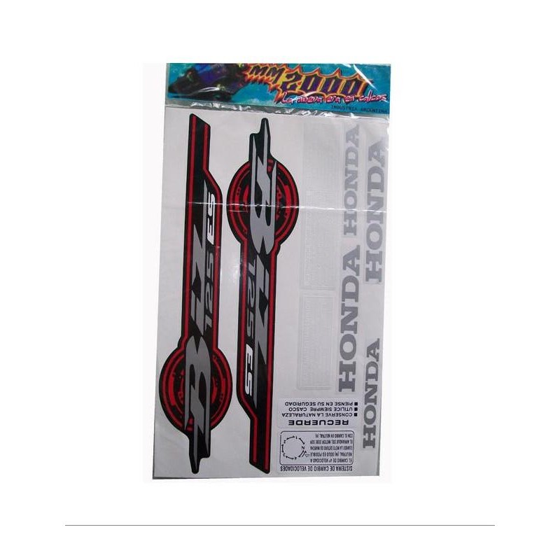 CALCOMANIA HONDA BIZ 125 ES ROJA/NEGRO