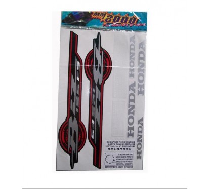 CALCOMANIA HONDA BIZ 125 ES ROJA- NEGRO