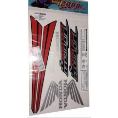 CALCOMANIA HONDA CG 150 TITAN 17 ROJA -  NEGRA