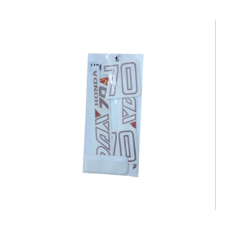 CALCOMANIA HONDA DAX 70 96 TRANSPARENTE-  ROJO
