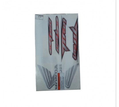 CALCOMANIA HONDA CG 150 TITAN 12 ROJA- PLATA