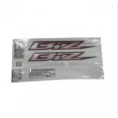 CALCOMANIA HONDA BIZ 125 14 ROJA- PLATA