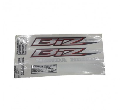 CALCOMANIA HONDA BIZ 125 14 ROJA- PLATA