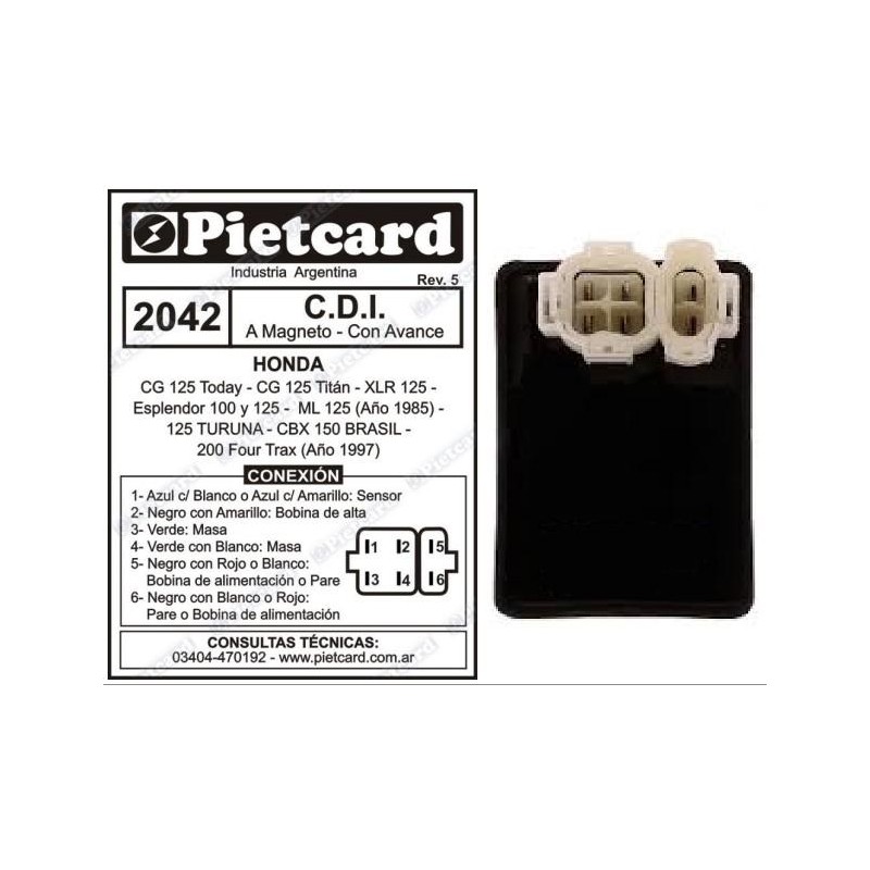 CDI HONDA CG 125 TODAY-  TITAN 00