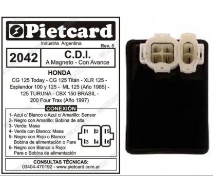 CDI HONDA CG 125 TODAY-  TITAN 00