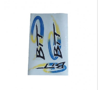 CALCOMANIA MOTOMEL BIT 110 NEGRA -  AZUL (MM 2000)