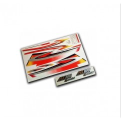 CALCOMANIA SUZUKI AX 100 NARANJA -  AMARILLO -  GRIS